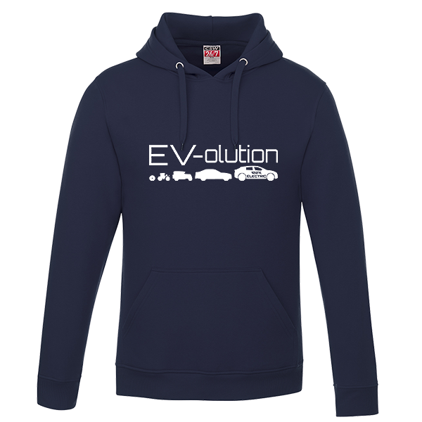 Blue EV-olution Hoodie front