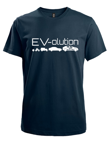 Blue EV-olution T-Shirt front