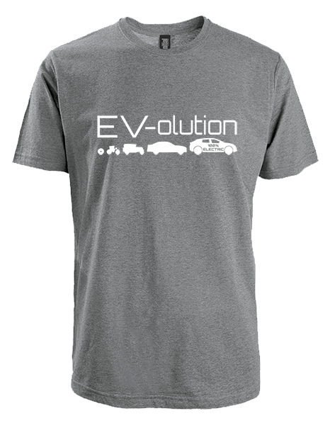 Grey EV-olution T-Shirt front